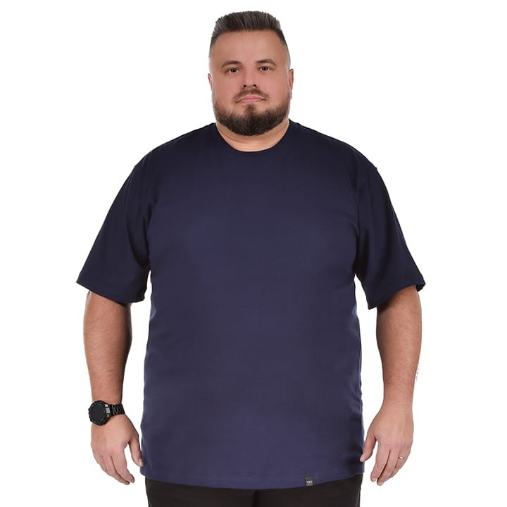 tshirt meski gladki granatowy viking bawelna duza rozmiarowka