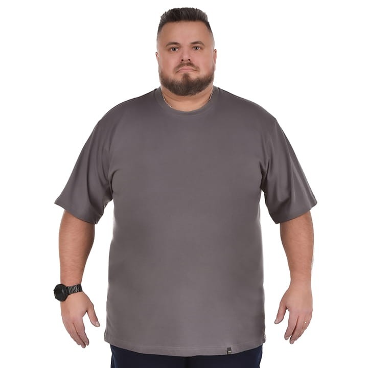 koszulka t-shirt gladki duzy model 4xl 5xl 6xl 7xl viking ciemno szary kolor