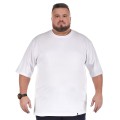 duzy meski t-shirt bez nadruku bialy kolor viking bawelna
