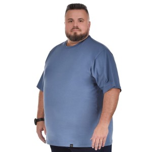 Duża męska gładka koszulka Viking C-neck teal
