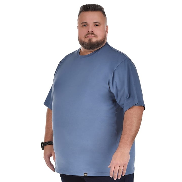 duza meska gladka koszulka kolor teal niebiesko szary polski producent viking