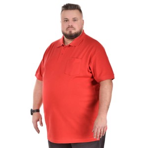 Duża męska koszulka polo North 56°4 99011-0300 czerwona