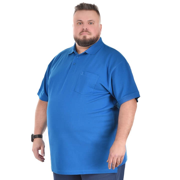 duza meska koszulka polo north 99011 niebieska gladka z kolnierzykiem