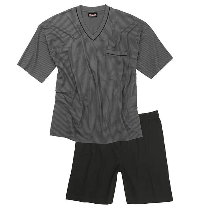 pizama dla panow plus size duze rozmiary meska 3XL 4XL 5XL 6XL koszulka z krotkim rekawkiem szorty spodenki na gumce paski kieszonka