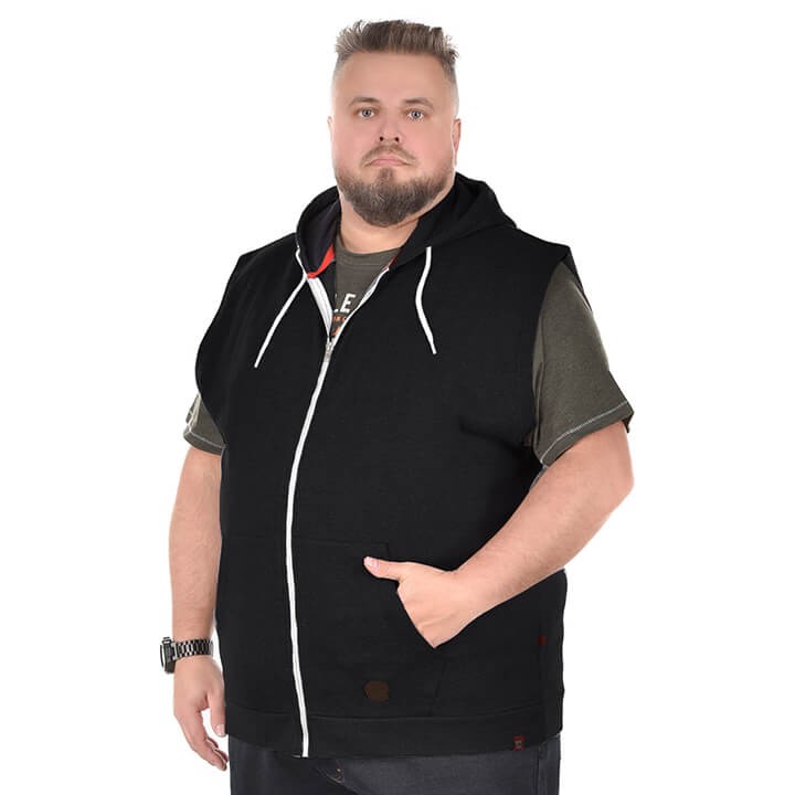 bezrekawnik  czarny bluza Duke Blake z kapturem 3xl 4xl 5xl 6xl