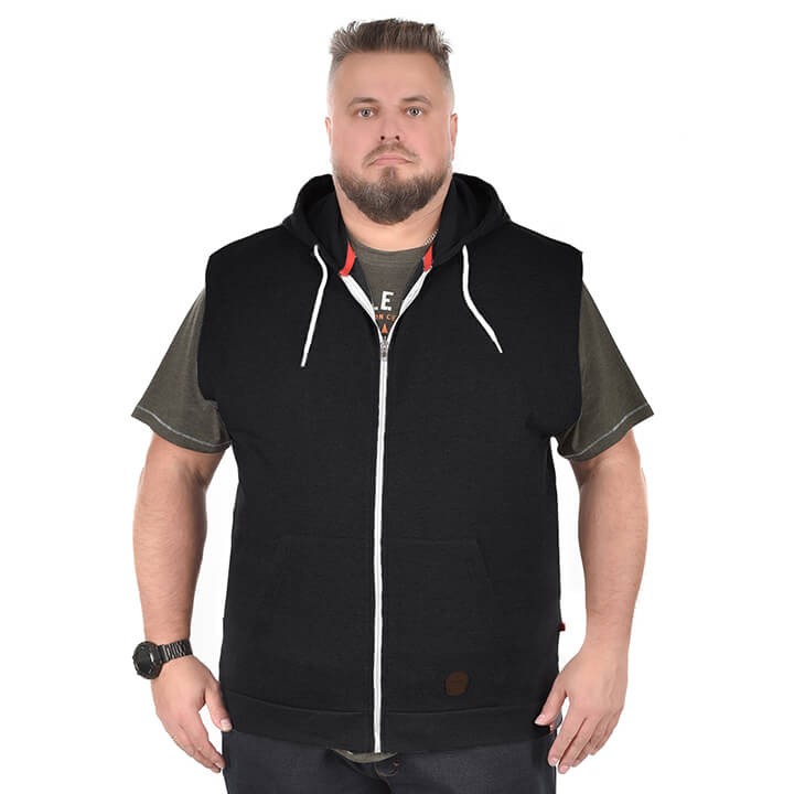 bezrekawnik  czarny bluza Duke Blake z kapturem 3xl 4xl 5xl 6xl bluza rozpinana