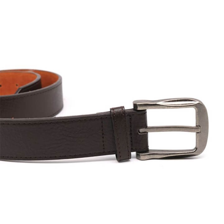 brazowy pasek dla panow plus size 3,9 cm szeroki polecany do jeansow chino spodni eleganckich