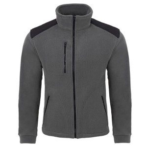 Duża bluza męska polarowa JHK FLRA340 GF/BK ciemnoszaro/czarna