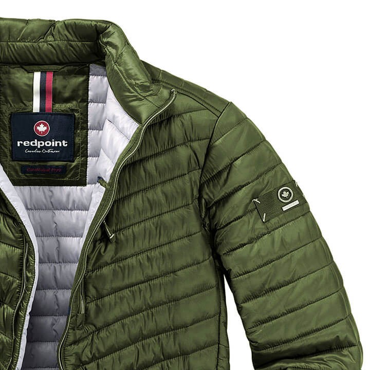 duza meska kurtka walker khaki redpoint lekka pikowana