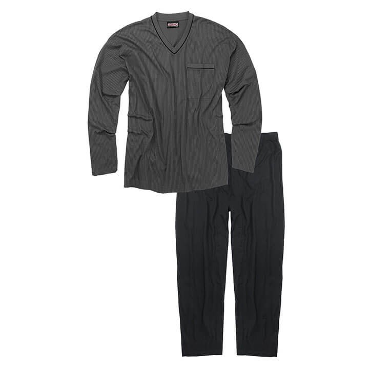 duza meska pizama adamo ciemno szara pizama gustaw z dlugim rekawem 3xl 4xl 5xl 6xl 7xl 8xl 9xl 10xl