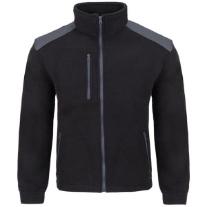 Duża bluza męska polarowa JHK FLRA340 czarno/szara