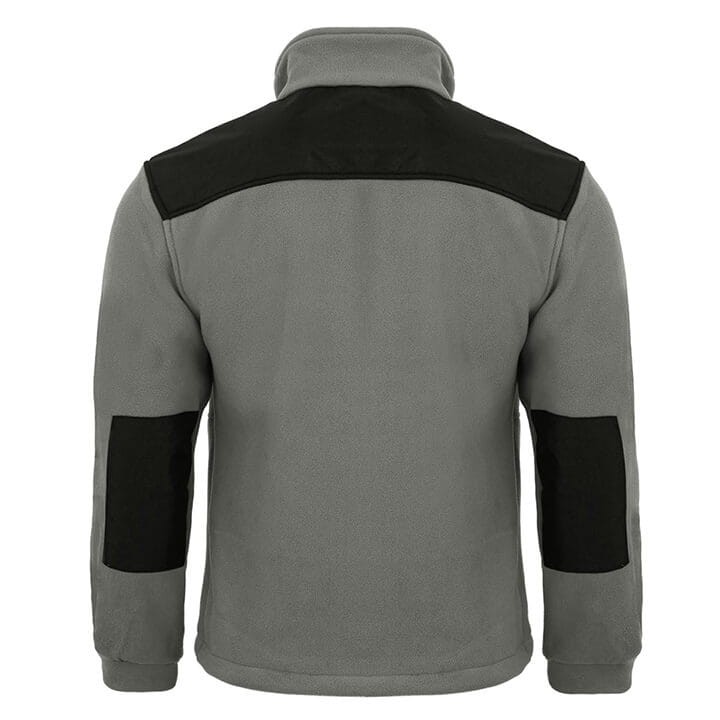 bluza polarowa dla duzych mezczyzn jasno szara z czarnymi wstawkami