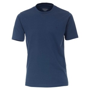 Duża męska koszulka gładka t-shirt Casa Moda 4200-125 ciemnoniebieski