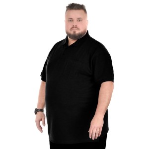 Duża męska koszulka polo North 56°4 99011-0099 czarna