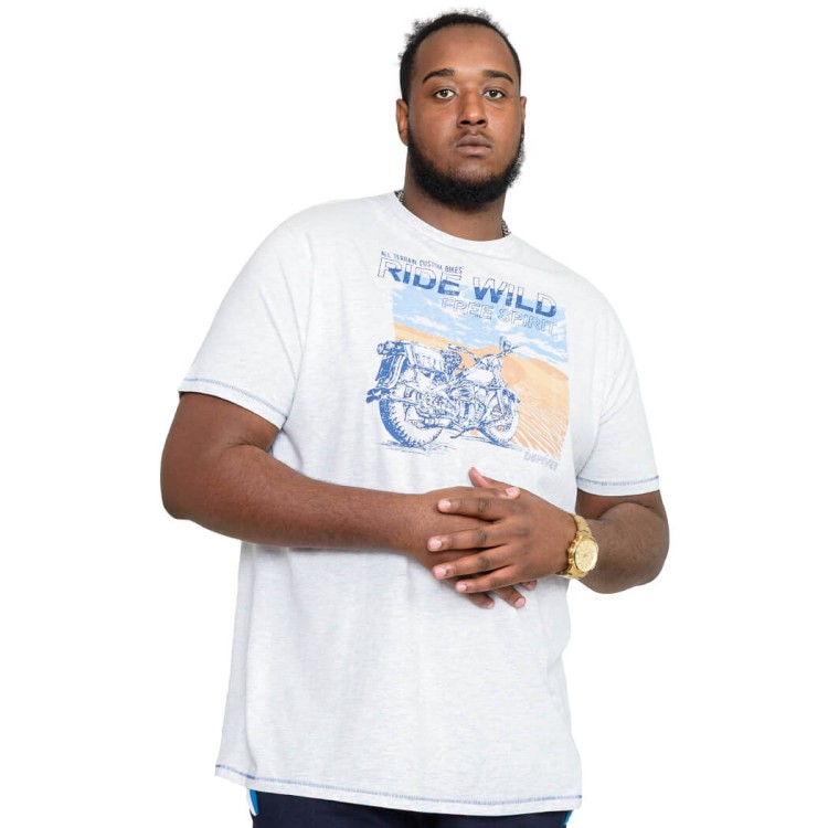 T-shirt z nadrukiem motocyklu Duke wygodny dla mezczyzn z brzuszkiem 4XL 5XL