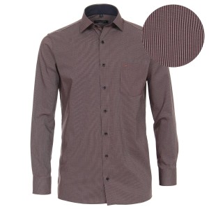 Duża męska elegancka koszula długi rękaw Casa Moda 393310700-201 NON IRON brązowa