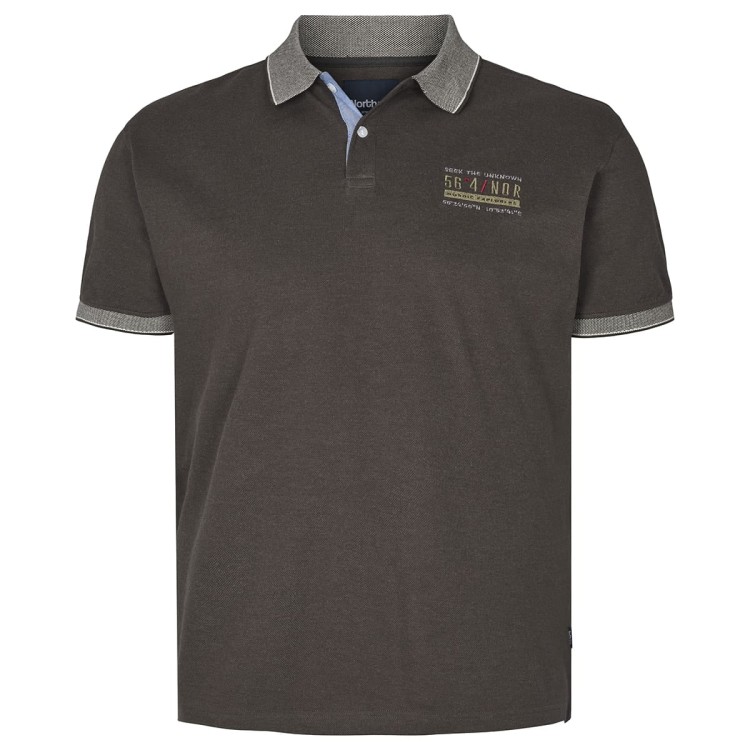 23105B - North 56°4 polo with chest embrodery - 0690 Dark Green Melange - Extra 0 1200.jpg