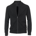 sweter na zamek duze rozmiary Casa Moda 004440 ciemno szary