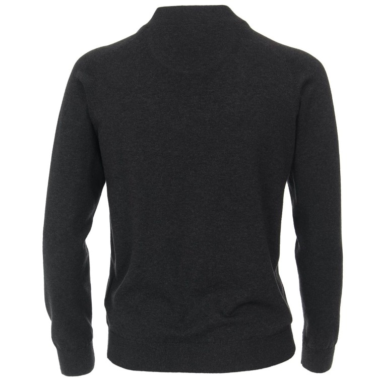 meski ciemno szary sweter ze stojka  Casa Moda