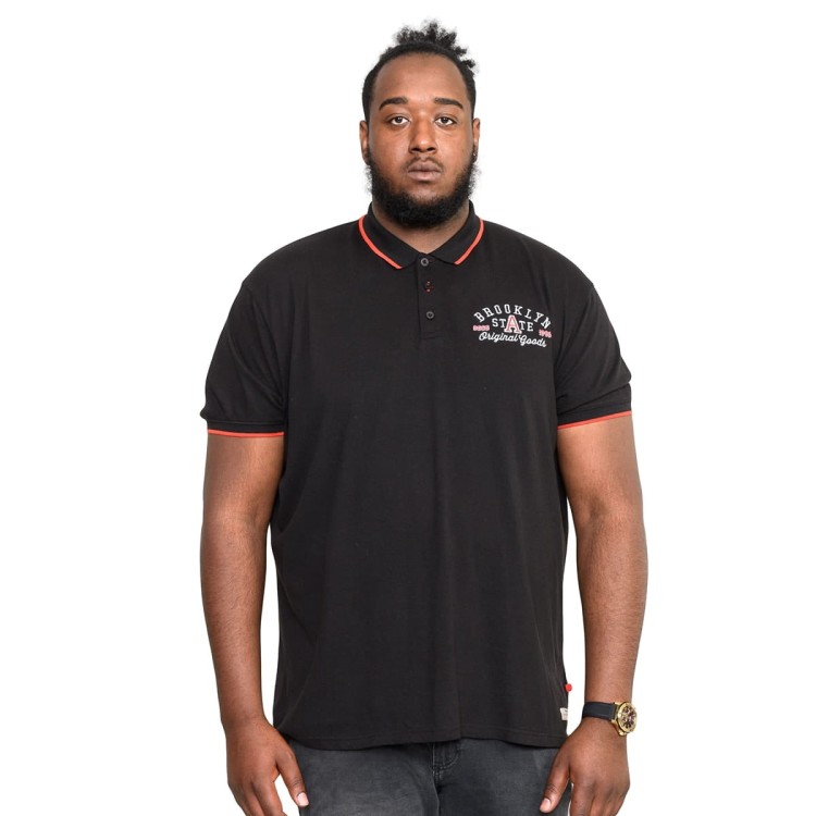 koszulka polo dla duzych mezczyzn czarna