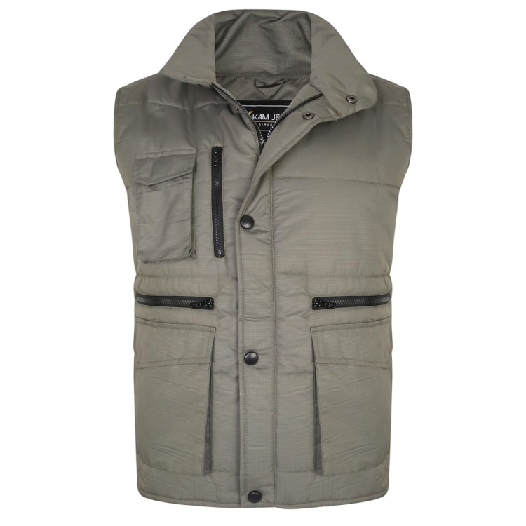 duza meska kamizelka xxxl ze stojka Kam KV115 khaki