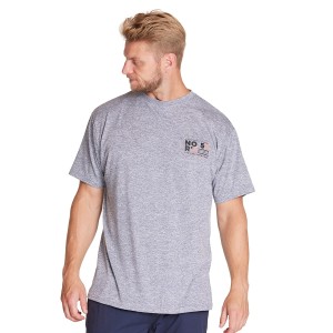 Duży męski gładki t-shirt koszulka z krótkim rękawem North 56°4 31145B szara