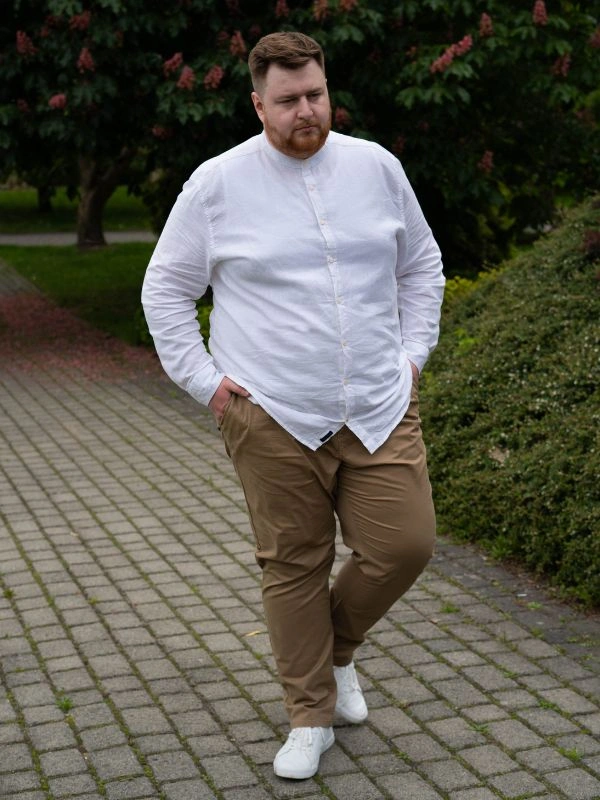 duża koszula lniana ze stójką